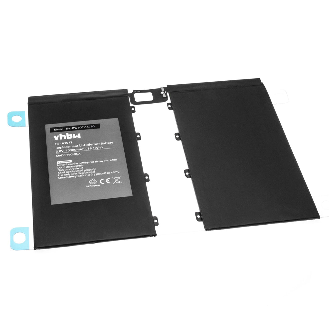 vhbw Akku Ersatz für Apple A1577 für Tablet Pad (10300mAh, 3,8V, Li-Polymer)