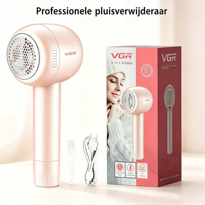VGR 813 Fusselrasierer Elektrisch Für Kleidung, Fusselrasierer Aufladbar Rosa, Rosa