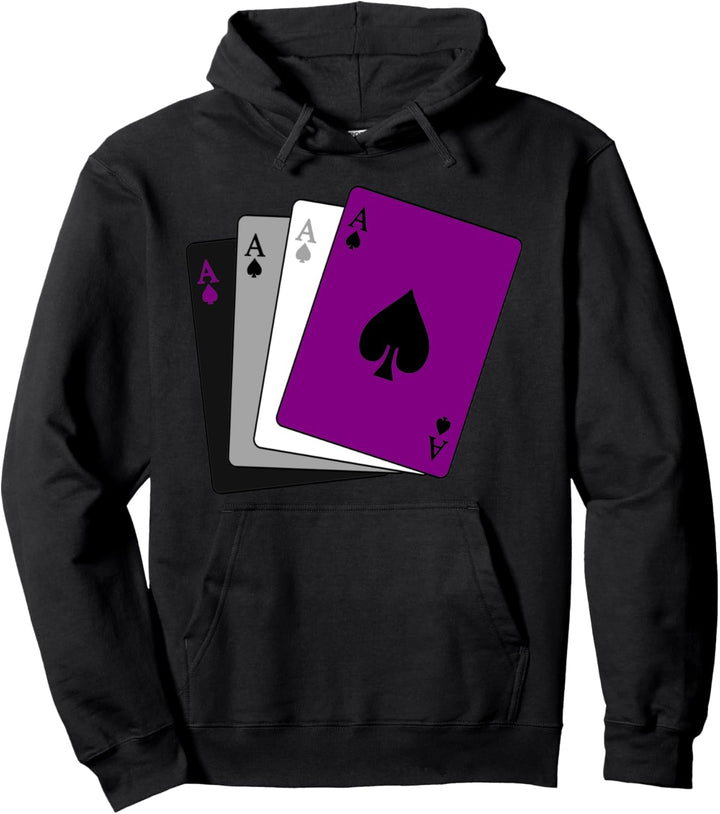 Asexual Pride Ace Card LGBTQA Pullover Hoodie