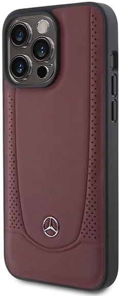 Mercedes MEHCP15LARMRE Hülle für iPhone 15 Pro 6.1" Rot hardcase Leather Urban Bengale