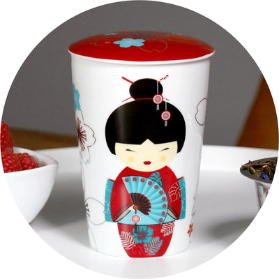 EigenArt Doppelwandbecher Teaeve Little Geisha Red