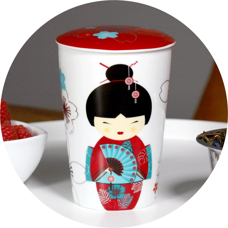 EigenArt Doppelwandbecher Teaeve Little Geisha Red
