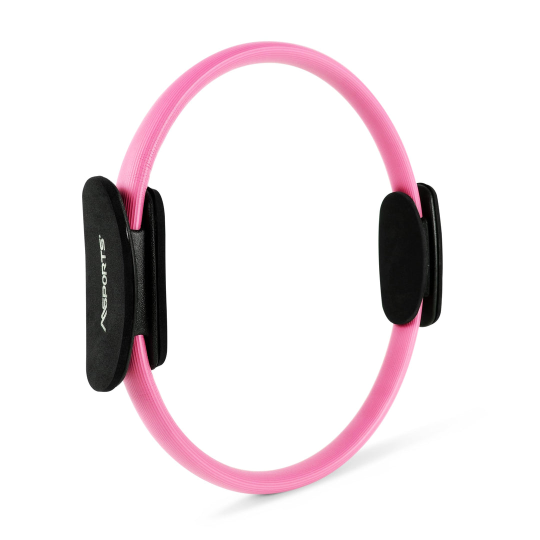 MSPORTS Pilates Ring Premium I Widerstandsring - Doppelgriff Pilates Yoga Ring 38 cm Übungskreis Pas