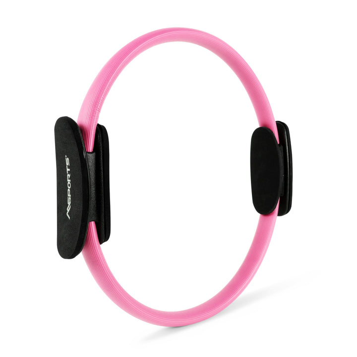 MSPORTS Pilates Ring Premium I Widerstandsring - Doppelgriff Pilates Yoga Ring 38 cm Übungskreis Pas