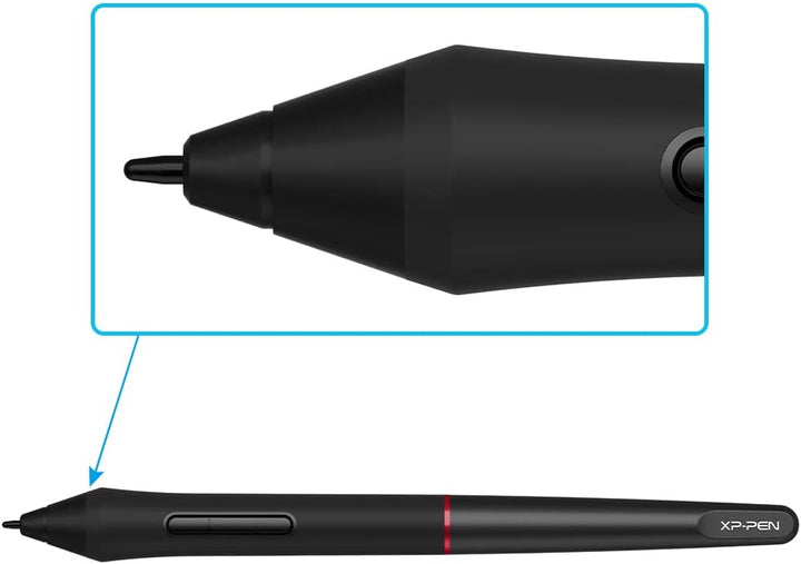 XP-PEN PA2 Stift Pen Batteriefreier Eingabestift mit 8192 Druckstufen 60° Tilt für Aritist 12 Pro, A
