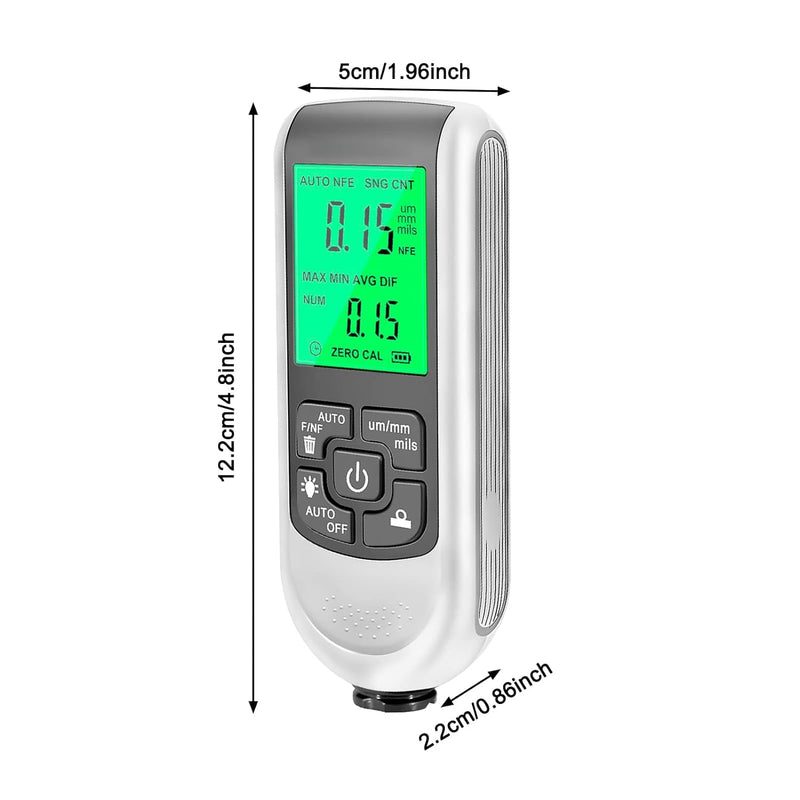 SPORWAY Digitales Schichtdickenmessgerät, Lackdickenmessgerät Auto Lackmessgerät, Ultra Hochpräzise