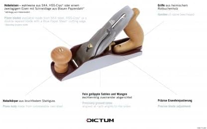 DICTUM® Langer Schlichthobel Nr. 5, SK4-Eisen