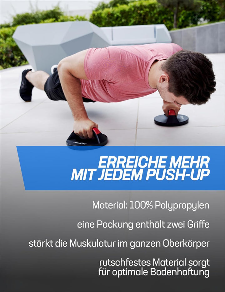 JELEX Pump Machine Push Up Bar handgelenkschonende Liegestützgriffe 2er-Set mit Rotationssystem zum