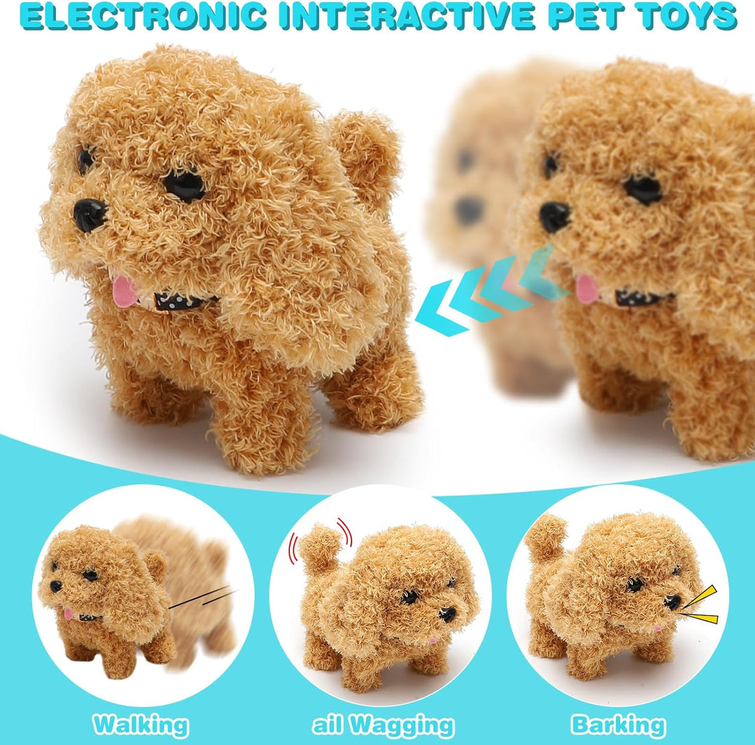 RANJIMA Hund Spielzeug, Hund der Läuft und Bellt Kuscheltier Interaktives Spielzeug Elektronische Ha