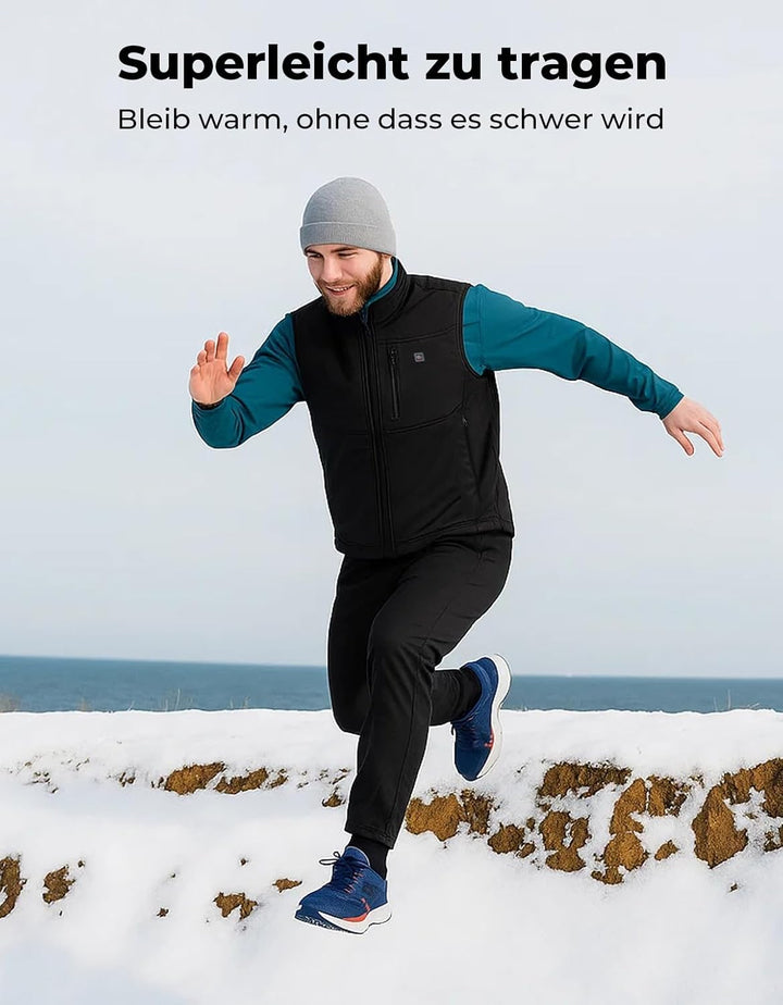 KEMIMOTO Beheizbare Weste mit App Funktion, Heizweste Herren und Damen, mit 10000mAh Akku, beheizte