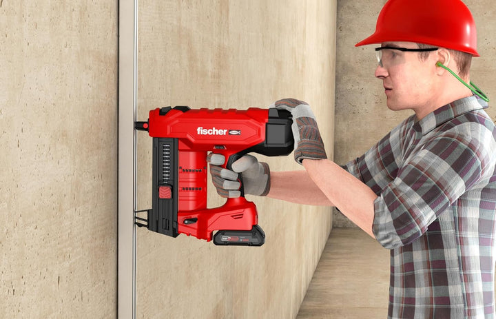 fischer Akku-Beton-Nagler FXC 85 Set, gasfreies Setzgerät, AMPShare Alliance, mit Tiefeneinstellung,