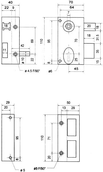 ABUS 33365 Schloss Schwarz