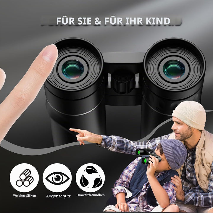 HUTACT Fernglas Kinder, 10x25 klein und leicht, Ferngläser Kompakt für Konzert, Theater und Oper, Mi