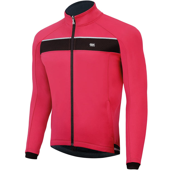 Souke Sports Fahrradjacke Herren Winter Thermo Radjacke Winddichte & wasserdichte mit Reflektierende