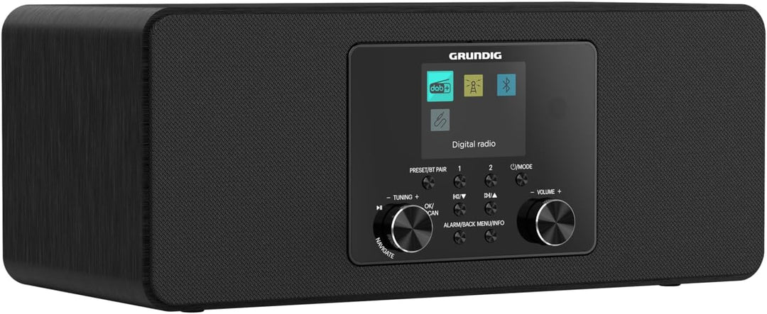 Grundig DTR 4600 2.0 DAB+ Digitalradio, FM, 2.0 Stereo-Lautsprechersystem, 10 W RMS, Alarmfunktion,