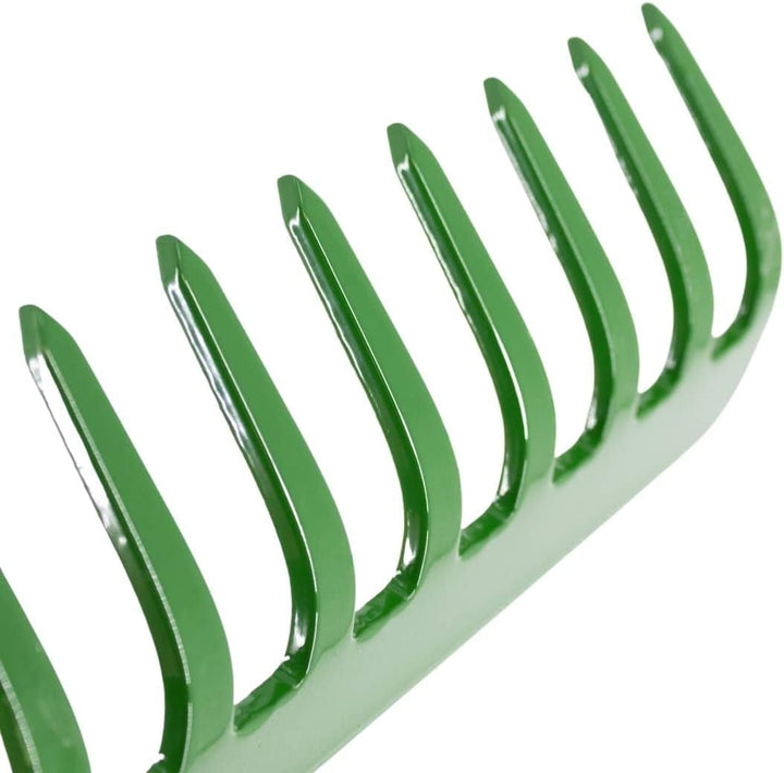 Rekord Gartenrechen (Stahl, pulverbeschichtet) - 16 Zinken Breite 39 cm - ohne Stiel, Laubrechen, Ra