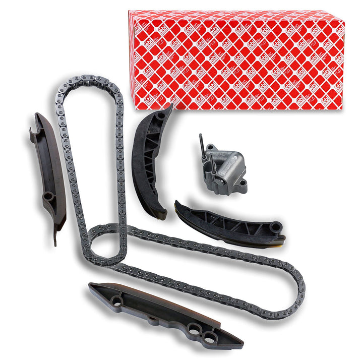 febi bilstein 49555 Steuerkettensatz mit Gleitschienen und Kettenspanner , 1 Stück