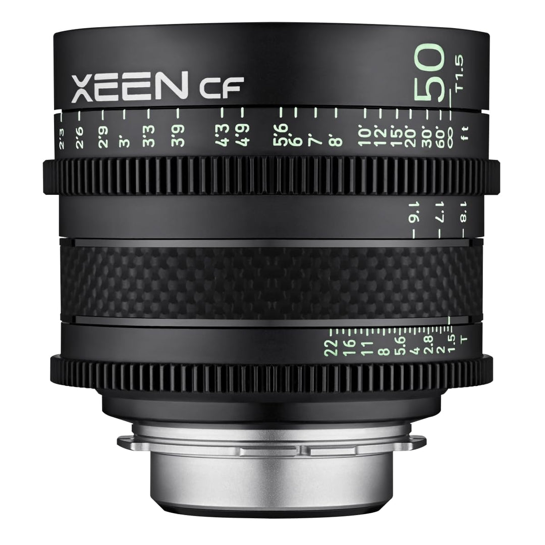 XEEN CF Cinema 50mm T1,5 PL Vollformat – professionelles Cine-Objektiv – Carbon Linsenzylinder – ext