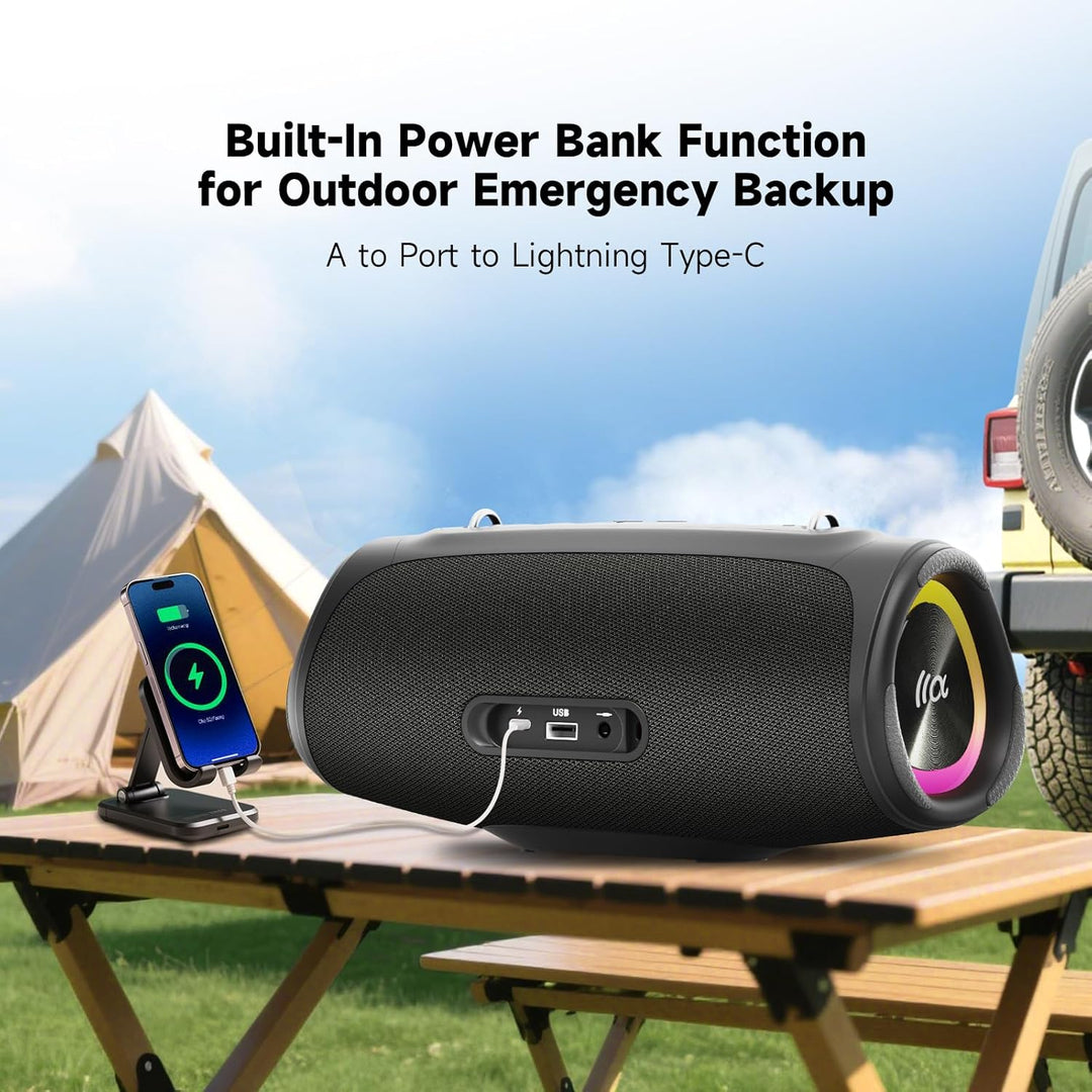 TAZATA Portable Loud Bluetooth Speaker, 90W (Peak) Large Subwoofer Speakers Wireless Bluetooth 5.3 w