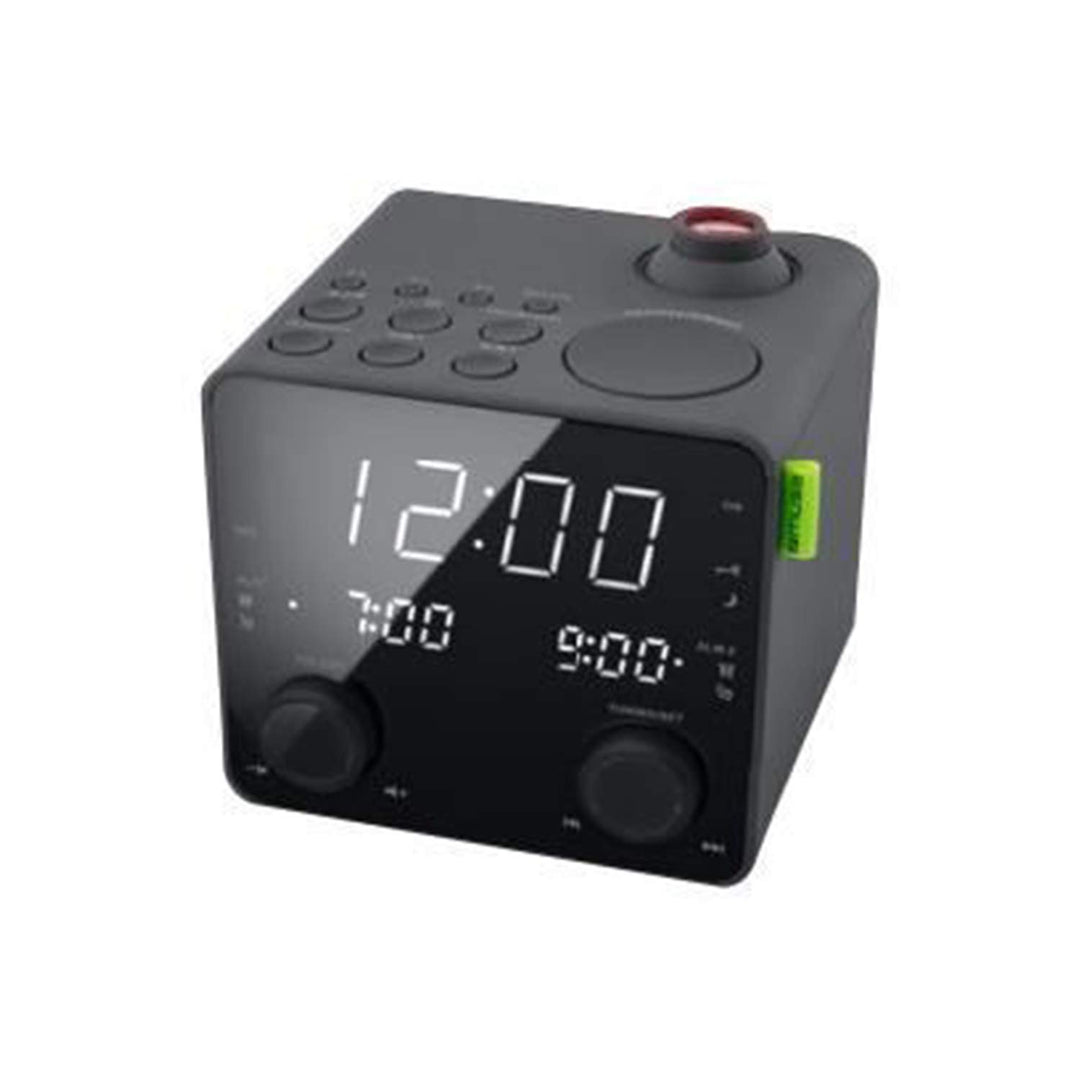 Muse M-189 Radiowecker mit Projektion (2 Weckzeiten, Dimmer, USB-Lader, PLL UKW Tuner, grosses Displ