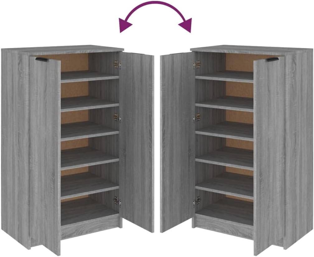 Schuhschrank mit 6 Ebenen, mit Tür, 100 cm hoch, Schuhregal, vertikaler Organizer, Aufbewahrungsschr