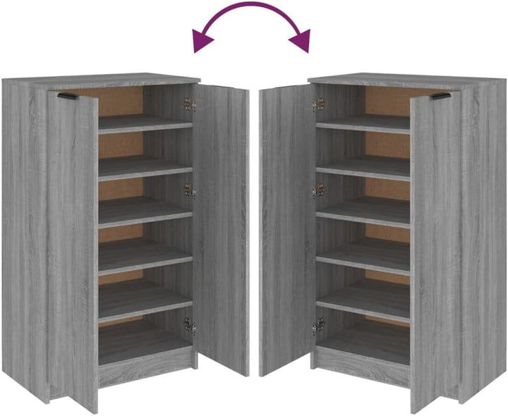 Schuhschrank mit 6 Ebenen, mit Tür, 100 cm hoch, Schuhregal, vertikaler Organizer, Aufbewahrungsschr