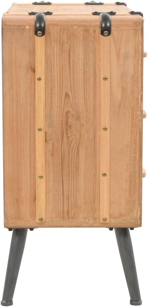 vidaXL Schubladenschrank Tannenholz Massiv Sideboard Kommode Anrichte Schrank