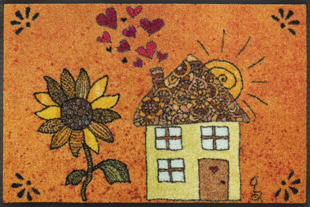 wash+dry Fussmatte, Sonnenhaus 50x75 cm, innen und aussen, waschbar