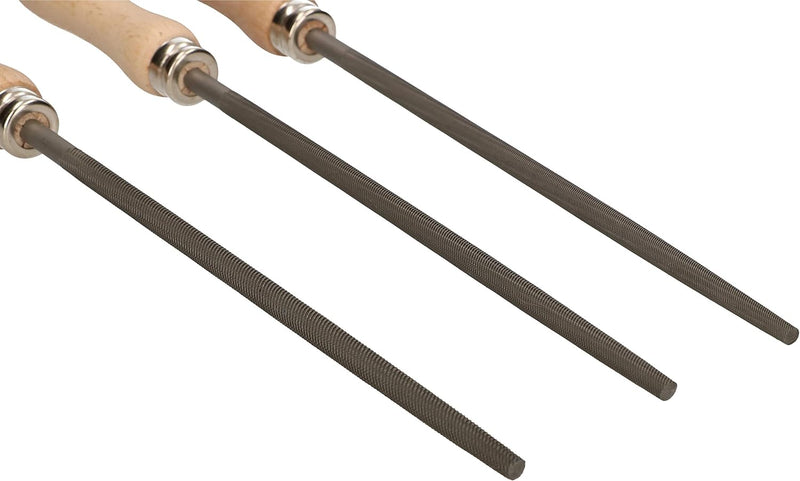 KOTARBAU® Werkstattfeile Rund Länge: 200 mm Hieb 2 (Mittel) Handfeile Rundfeile Metallfeile für grob