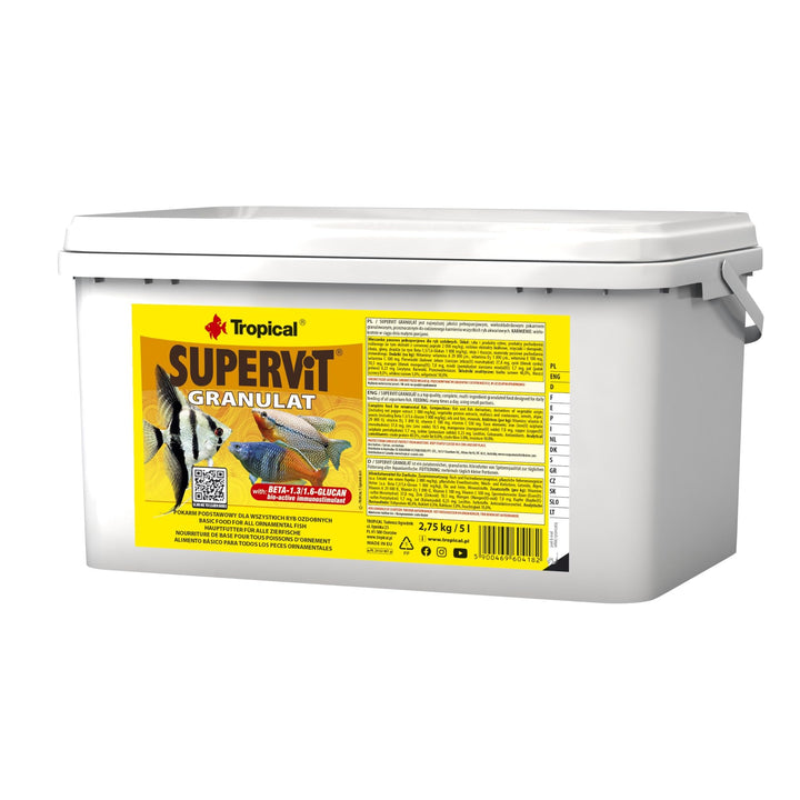 Tropical Supervit Granulat Premium Hauptfutter für alle Zierfische, 1er Pack (1 x 5 l)