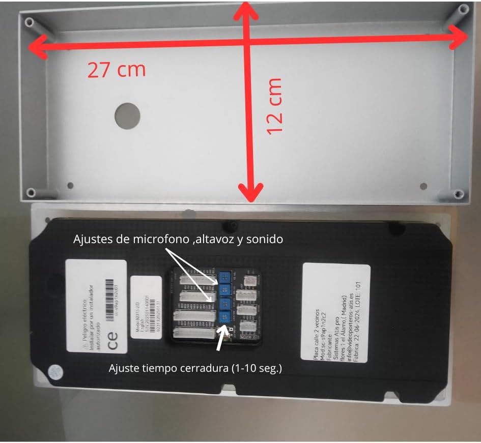 Türsprechanlage 2 Drähte mit RFID-Leser und Vandalensicherung, komplett mit Telefonen und Stromverso