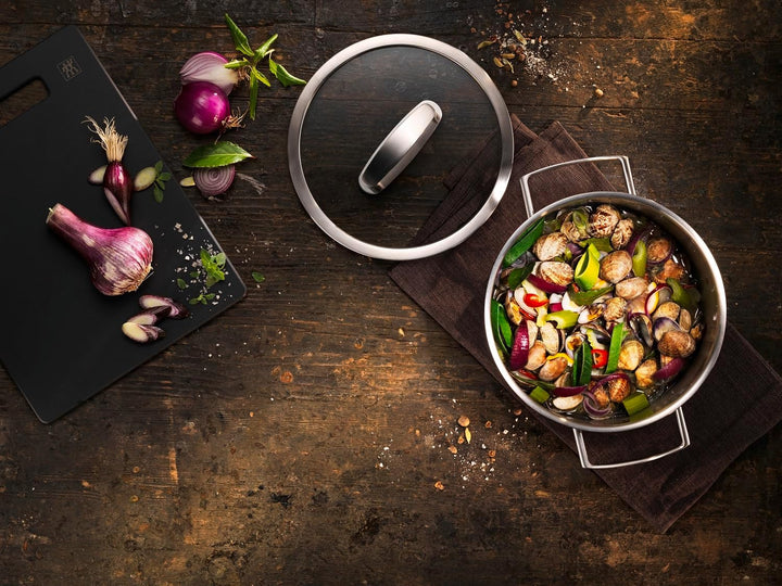 ZWILLING Vitality Kochtopf-Set, 5-teilig, 4 Deckel, Induktionsgeeignet, Edelstahl, Silber, 5-teilig