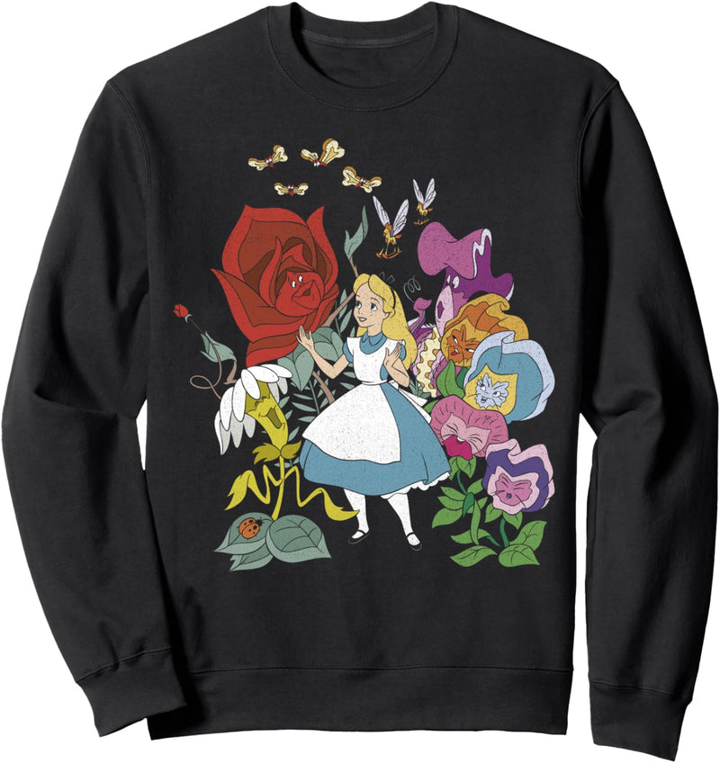 Disney Alice In Wonderland Alice In The Flowers Vintage Sweatshirt