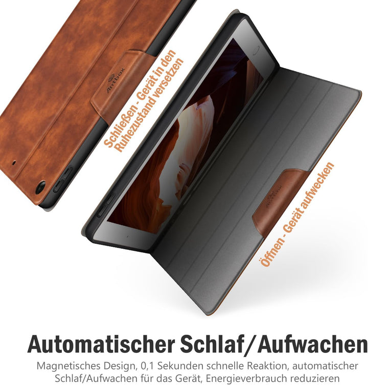 Antbox Hülle für iPad 10.2 (9. Generation/8. Generation/7. Generation) mit stifthalter Auto Schlaf/W