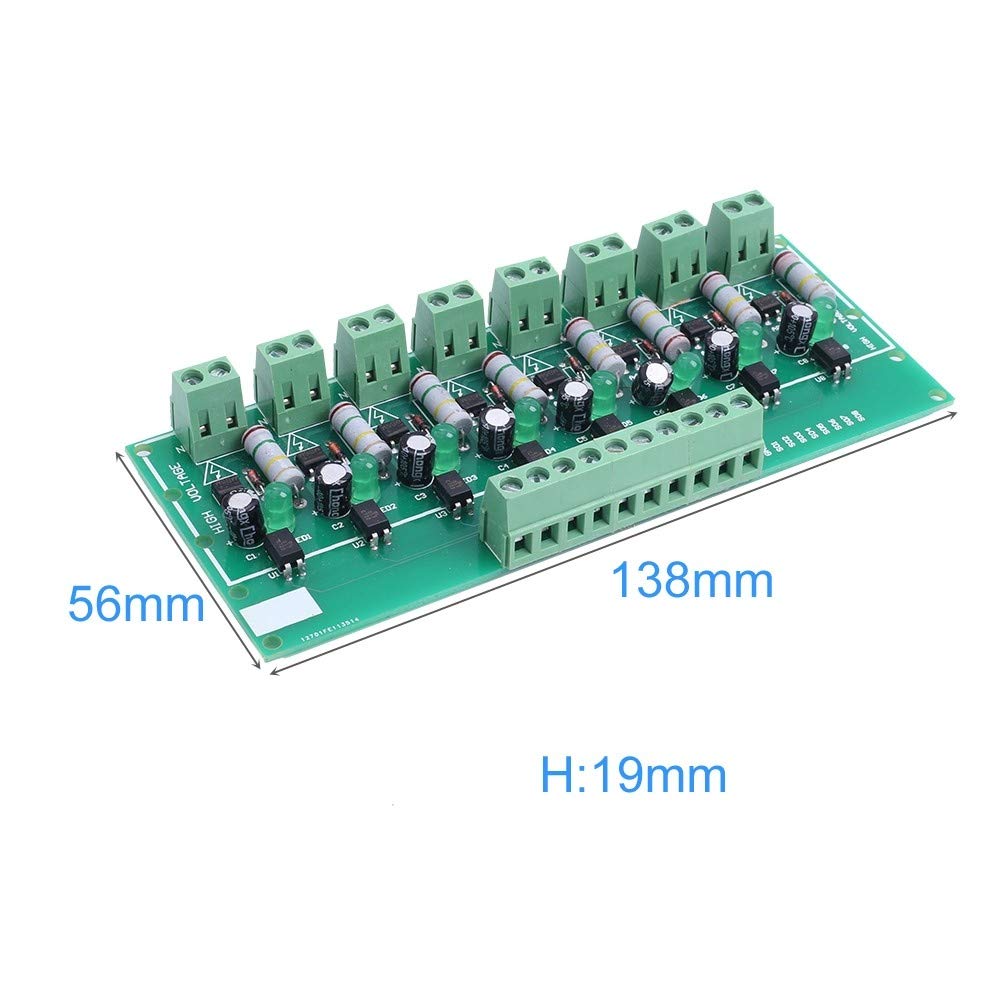 Optokoppler-Isolationsmodul, AC 110 V 220 V 8-Kanal-Optokoppler-Erkennungsmodul, PNP-AC-Testmodul mi