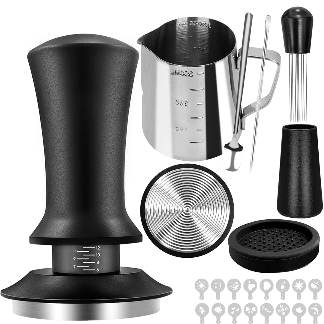 Espresso Zubehör Set, 22pcs Tamper Set, Umfassendes Barista Zubehör Enthält 51mm Tamper,Wdt Tool,Tam