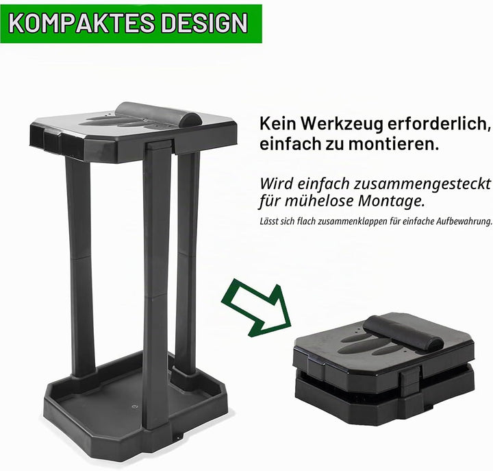 HOLAKIT Zusammenklappbarer Müllsackhalter mit Verstärkten Beinen und Integriertem Innenfach, Tragbar