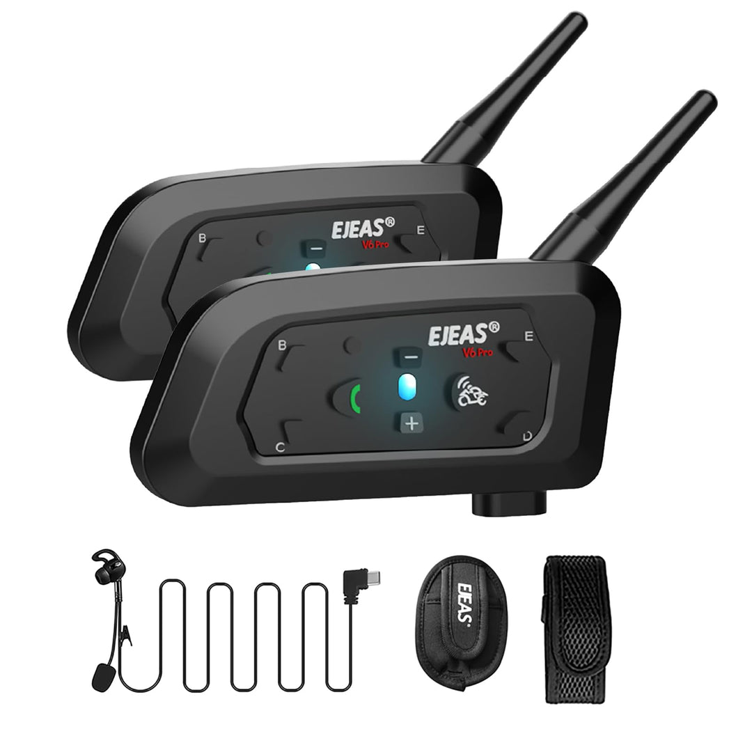 V6C Fusball Schiedsrichter Headset Intercom, Bluetooth Kommunikationssystem für 2 bis zu 6 Personen