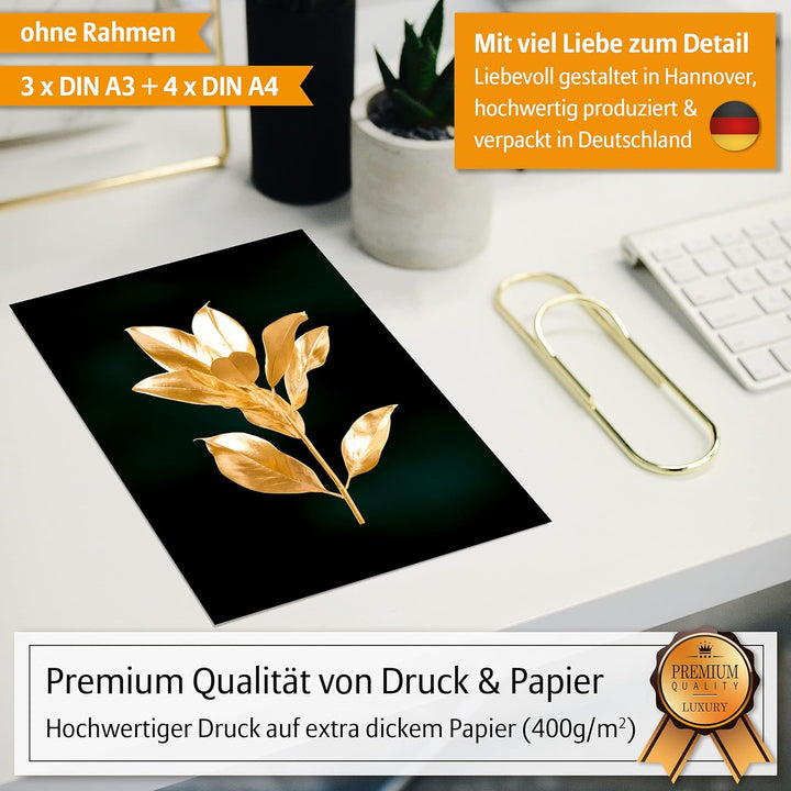 Hyggelig Home Premium Poster Set - 7 passende Bilder im stilvollen Set - Collage Bild Wand Deko - Se