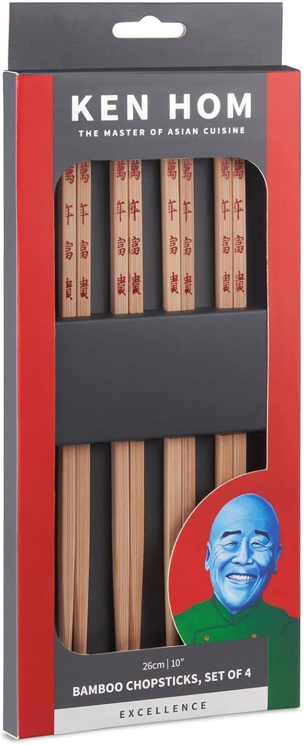Ken Hom Wokpfanne 27 cm Induktion aus Karbonstahl antihaftbeschichtet mit Phenolharz-Griff - Wok Set