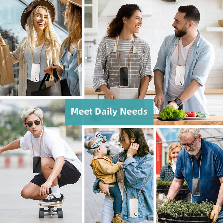 GOODVISH Handykette kompatibel mit Apple iPhone 13-6,1" Display | Necklace Hülle mit Band Handyhülle