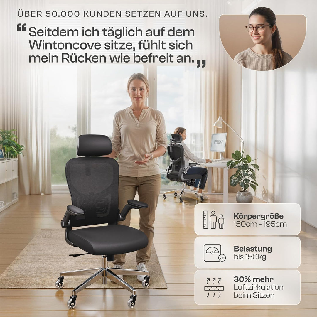 Gawain Bürostuhl Ergonomisch [VERGLEICHSSIEGER] Bürostuhl Testsieger | Schreibtischstuhl Ergonomisch
