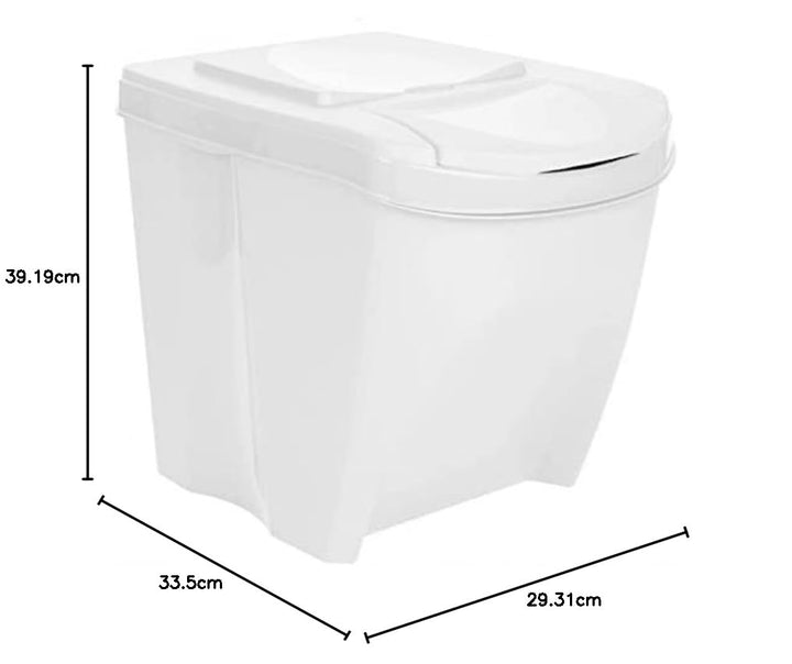 BirnePower Mülleimer Müllbehälter Abfalleimer 100L Set 4 x 25L Mülltrennsystem Behälter Sorti Box mi