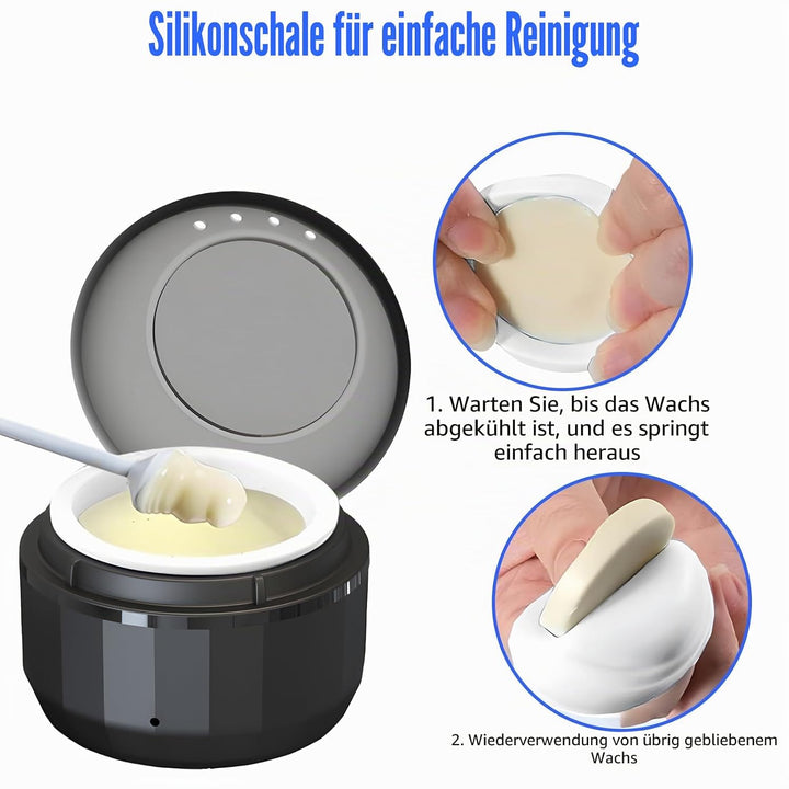 Nasenwachs Männer, Nasenhaarentferner für Nase und Ohren, USB-Schnellerwärmung Waxing Set mit Mini W
