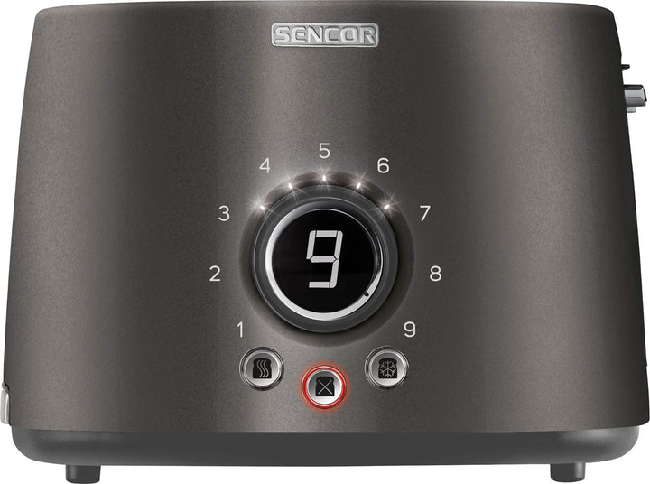 Sencor STS6058BK STS 605 Toaster, Edelstahl, Schwarz