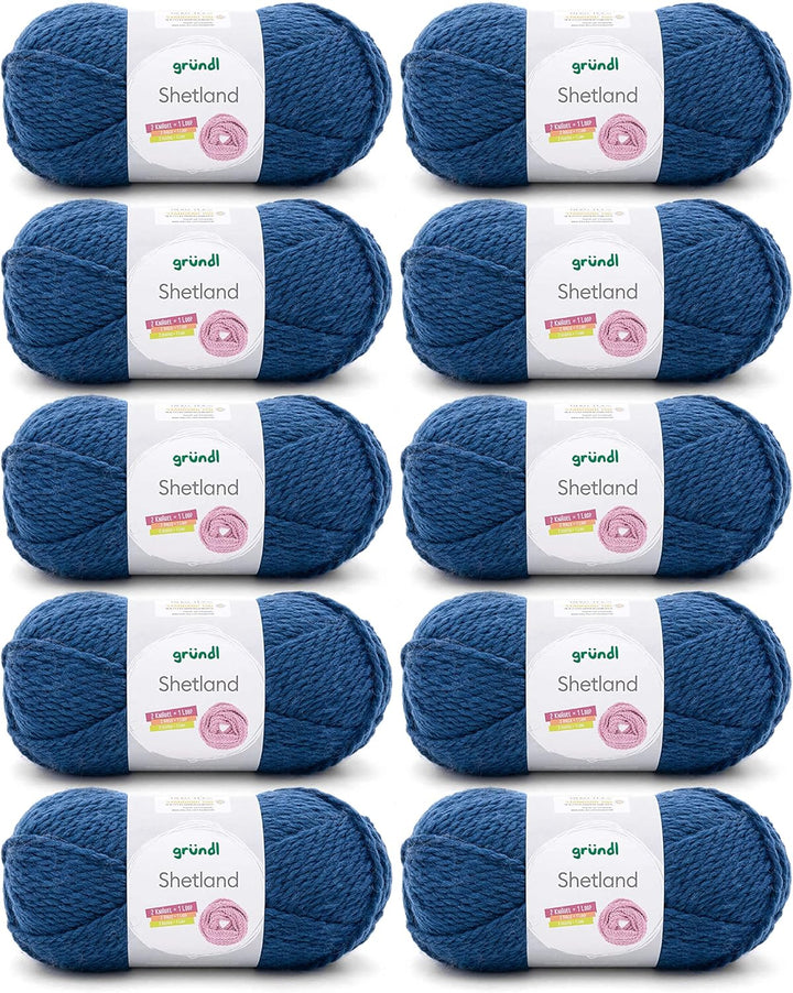 Gründl Shetland Wolle (modisches und weiches Strickgarn aus 80% Polyacryl und 20% Wolle, 100 g / 170