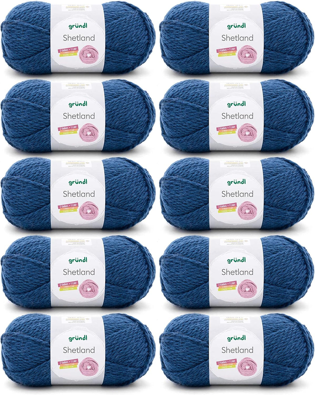 Gründl Shetland Wolle (modisches und weiches Strickgarn aus 80% Polyacryl und 20% Wolle, 100 g / 170