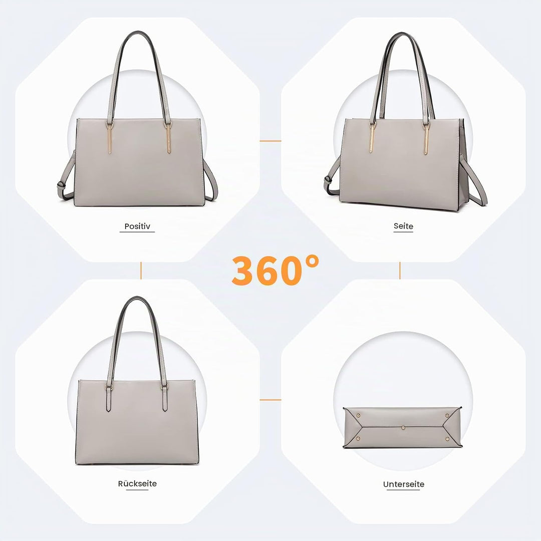Miss Lulu Schultertasche Damen Henkeltasche Gross Handtasche Elegant PU Leder Umhängetaschen Frauen