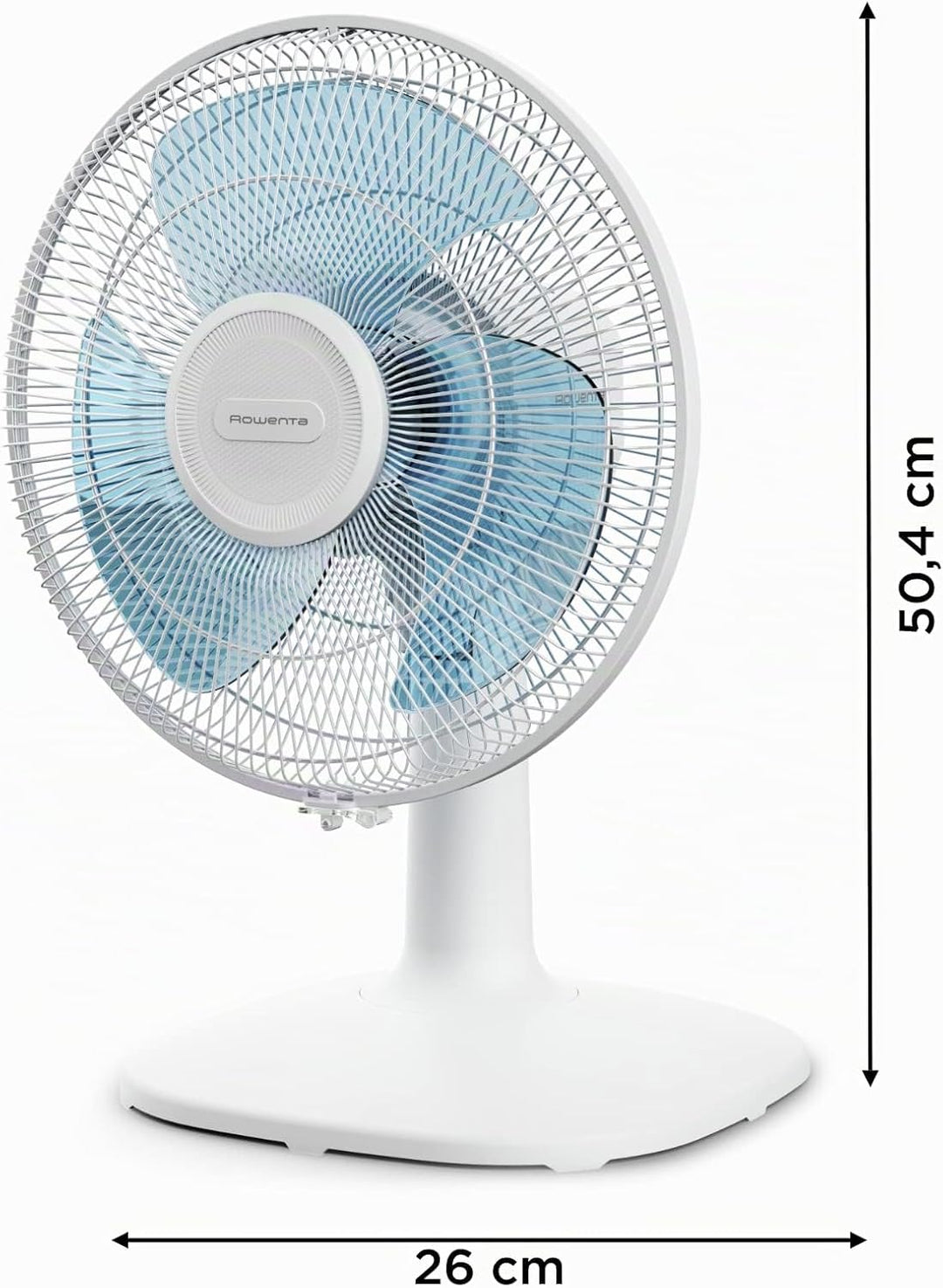 Rowenta Essential VU2330 Tischventilator mit 3 Geschwindigkeitsstufen, leise, automatische Oszillati