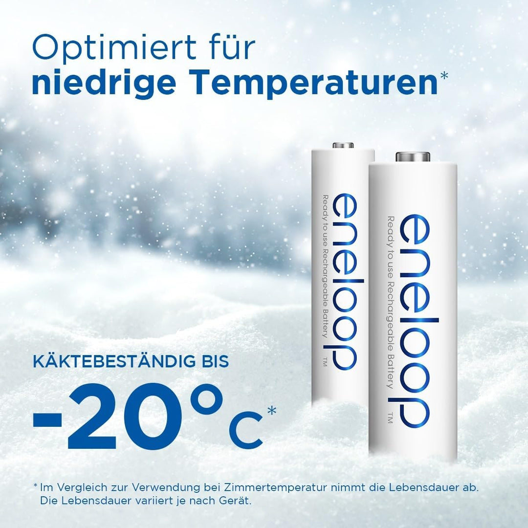 Panasonic eneloop, Ready-to-Use Ni-MH Akku, AA/Mignon, 8er-Pack, verbesserte Kapazität: min 2000 mAh